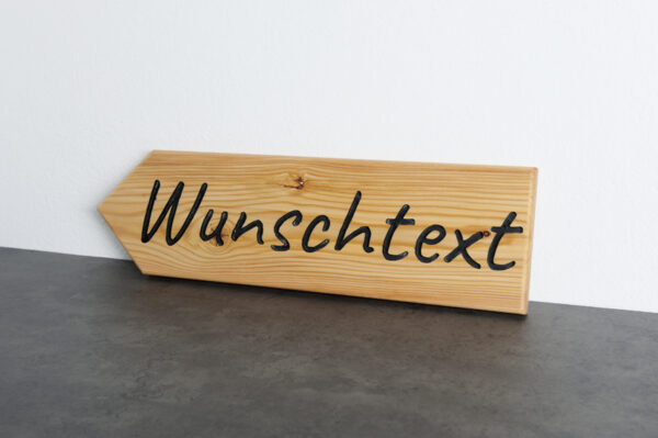 Individuelles Holzschild