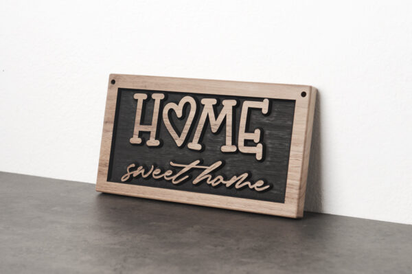 Holzschild "Home sweet home - 3"