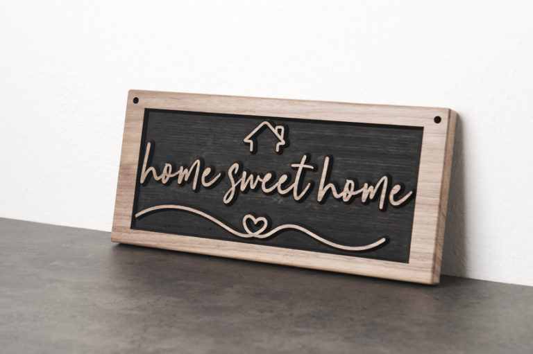 Holzschild "Home sweet home - 4"